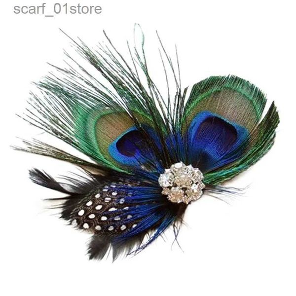 Barrettes à cheveux pour femmes, pince à cheveux, plumes, fascinateur de mariage, bandeau Gatsby magnifique, perle Charleston, couvre-chef Floral, épingle à cheveux, accessoires pour cheveuxL231120