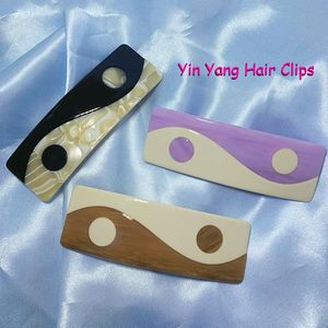 Pinces à cheveux Barrettes Y2k Esthétique Acétate Yin Yang Pour Femmes Egirl Style Punk Vintage Goth Épingles À Cheveux Accessoires Années 2000 Amis CadeauxCheveux