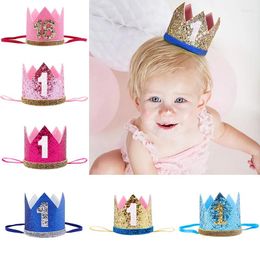 Pinces à cheveux, chapeau d'anniversaire, casquette décorative pour réception-cadeau pour bébé, bandeau, couronne de princesse heureuse, vêtements pour enfants de 1er et 3ème ans, accessoires Po