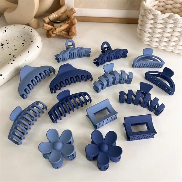 Clips de cheveux Blue Fashion Clip coréen grande taille Claw Graw Crabe Crab Hairpins Barrette For Women Accessoires