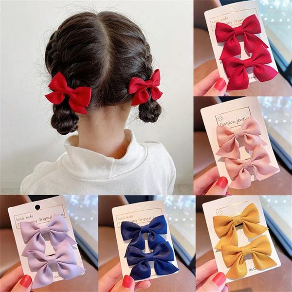 Pinces à cheveux avec nœud, couvre-chef mignon et doux pour petite fille, accessoires pour bébés filles, épingle à cheveux faite à la main, Barrettes, couvre-chef pour enfants