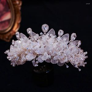 Haarspeldjes Bruidskroon Hoofdtooi Koreaanse stijl High-end Sense Crystal Wedding Ornament Styling Accessoires
