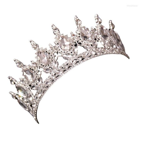 Pinces à cheveux couronne de mariée diadèmes luxe cercle complet chapeaux rétro strass TEN