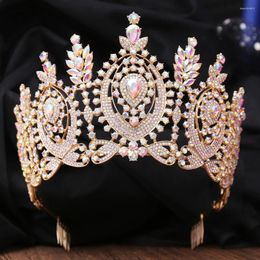 Clips Hair Crown Bridal Vintage Baroque Rhingestone Tiara Wedding Headress Party Bijoux Accessoires