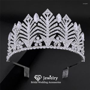 Pinces à cheveux couronne de mariée accessoires de mariage femmes coiffure robe de bal fiançailles coiffure or argent couleur diadèmes fête YQ199