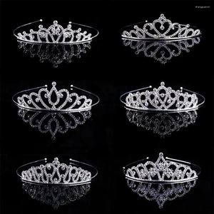 Haarspeldjes Bruidskristal Strass Parel Tiara's en kronen Hoofdband Kind Bloem Meisjes Bruidsmeisje Bruiloft Accessoires Sieraden