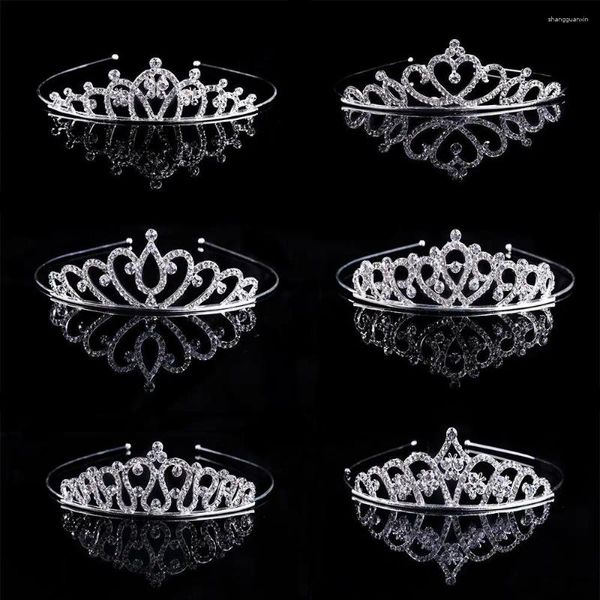 Pinzas para el cabello para novia, Tiaras de perlas y diamantes de imitación de cristal, diadema con coronas, accesorios de boda para dama de honor, joyería