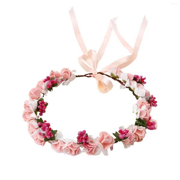 Pinces à cheveux bandeau de fleurs de mariée couronnes bohème guirlande florale couronnes de mariage accessoires de casque de vigne