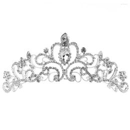 Haarspeldjes Bridal Princess Crystal Rhinestone Tiara Wedding Prom Crown Comb Veil Hoofdband