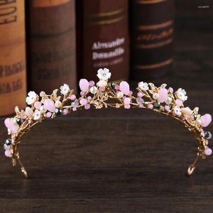 Pinces à cheveux mariée diadème couronne accessoires de mariage pour femmes alliage strass cristal fille bandeau fleur Accessori coiffure