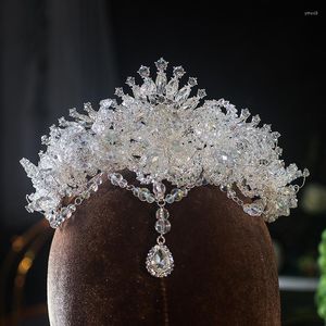 Pinces à cheveux diadème de mariée cristal mariage couronne accessoires diadème mode luxe mariée coiffure front bandeau reconstitution historique chapeaux