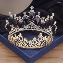 Pinzas para el pelo, corona nupcial para boda, joyería, Tiaras y coronas redondas de Reina Real, diadema para desfile, accesorios para disfraz