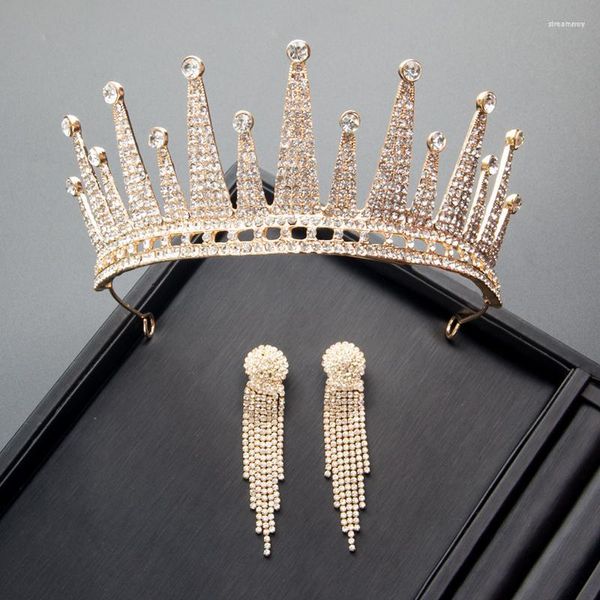 Pinces à cheveux mariée robe de mariée couronne coiffure ensemble boucles d'oreilles accessoires adulte cadeau anniversaire