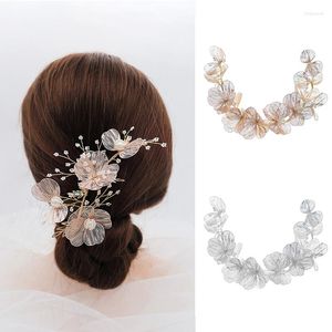 Haarclips Bridal Wedding Headband Flower Pearl Accessories For Women Sieradenfeest Bruidpaardje Bruidsmeisje Gift