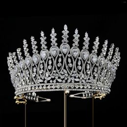 Pinces à cheveux couronne de mariée, ornement de princesse, couvre-chef de mariage en Zircon, bijoux, accessoires de bal pour filles, coiffure classique Fine