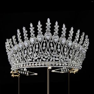 Haarspeldjes Bruid Kroon Ornament Prinses Bruiloft Zirkoon Hoofddeksels Sieraden Prom Accessoires Voor Meisjes Klassieke Haarkleding Fijn