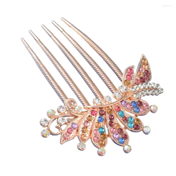 Pinces à cheveux couronne de mariée, peigne latéral pour femme, strass scintillants, Barrette, cadeau d'halloween