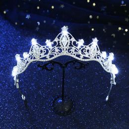 Clips de cheveux Couronnes de mariée et tiaras Accessoires de mariage LED LED LEILLE BURDAL DÉCORATIONS DE COURONNE