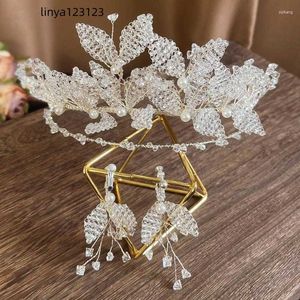 Pinces à cheveux diadème de mariée en cristal, accessoires de mariage, couronnes perlées en strass, bijoux pour femmes