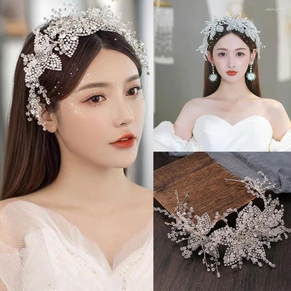 Pinces à cheveux mariée Ultra-flash cristal diadème coréen doux cerceau strass bandeaux épingles à cheveux accessoires de mariage