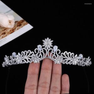 Pinces à cheveux mariée mariage marguerite Zircon couronne coiffure douce princesse Bar Mitzvah accessoires diadèmes bijoux femmes cuivre Fine coiffure