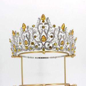 Haarspeldjes Bruid Bruiloft Tiara's En Kronen Luxe Glitter Strass Hoofdbanden Bruidsmeisjes Noiva Sieraden Dames Meisjes Prinses Diadeem