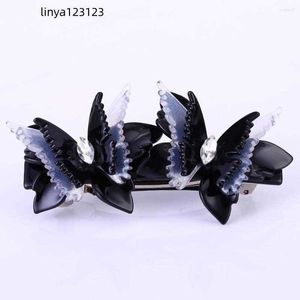 Haarspeldjes Buena Koreaanse celluloseacetaat vlinderspeld middenzwarte juwelen elegante accessoires