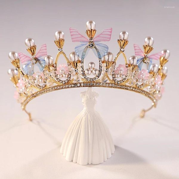 Pinces à cheveux papillon perle doux accessoires mignons femme mariée mariage demoiselle d'honneur cadeau ses bijoux diadèmes et couronnes de luxe femmes