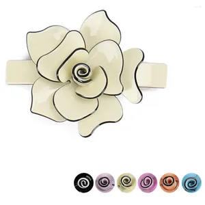 Haarspeldjes Camellia Bloem Clip Haarspeld Voor Vrouwen Meisjes Fijne Accessoire Ornament Sieraden Tiara Bruids Kantoor Carrière