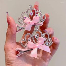 Haarclips Kinderen Mini Crowns Haarspeld Kam Crystal Bridal Princess Girl Rhinestone Pearl Side Clip Wedding Tiara Accessoires