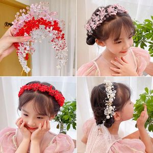 Haarspeldjes Kindermeisjeshoofdband Jaar Antieke bloemaccessoires Meisjes Hanfu Hoofddeksels Baby