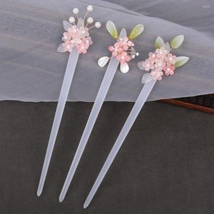 Pinces à cheveux chinois épingles à cheveux fleur perles baguettes bâtons Vintage fourchettes bijoux pour femmes style Hanfu accessoires
