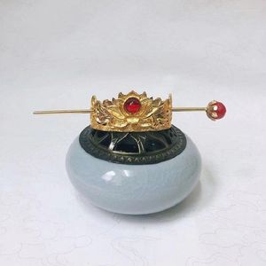 Haarspeldjes Chinese Hanfu Lotus Crown Dames Heren Hoofdtooi