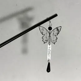 Clips de cabello estilo chino Butterfly Tassel Beatpin para mujeres palitos de niña