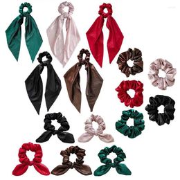 Clips de cabello Scrunchies de Navidad 5 piezas Portes de cola con corbata de lazo para mujeres chicas