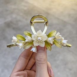 Clips de cheveux Clip Girl Gift Pearl Elegant Bell Orchid Flower Flower Korean Style Grip Femmes Boucle Claw