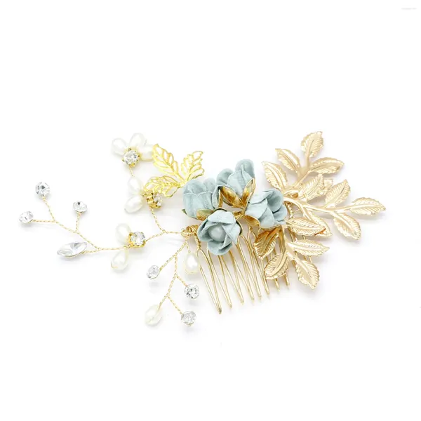 Clips de cheveux Fleur Fleur Fleur Flebouure en alliage or Passage en désordre Maker 10-Teeth Tiara pour la fabrication de coiffure de fête d'anniversaire pour la fête