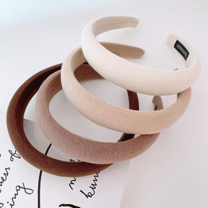 Haarspeldjes Koffie Kleuren Vrouwen Hoofdband Effen Fluwelen Bezel Meisjes Vintage Bands Zachte Haarband Hoofddeksels Rubbers Elastische Accessoires