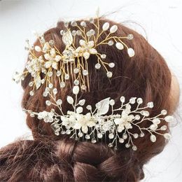 Pinces à cheveux en fil de cuivre tressé, peigne en strass, bandeau de mariée, accessoires de mariage, bandeau en cristal, bijoux de tête de demoiselle d'honneur