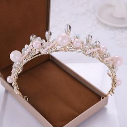 Clips de cheveux Crown Crystal Tiara pour la mariée Accessoires de robe de mariée à la main Bijoux de mariée