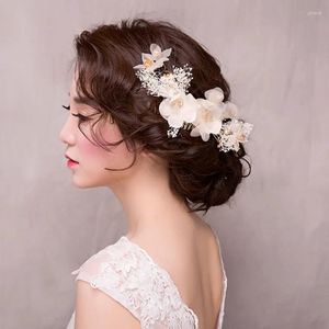 Haarclips Crystal Flower Comb Clip Haarspeld Set voor vrouwen Bruid Rhinestone Bridal Wedding Accessories Sieraden Pin