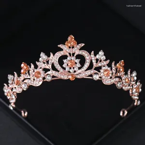 Pinces à cheveux diadèmes et couronnes de fleurs en cristal, bandeau de diadème de bal en strass pour femmes, accessoires de mariage, couronne de bijoux