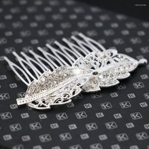 Pinces à cheveux en cristal, épingle à cheveux, peigne à feuilles, bijoux de fête de haute qualité pour femmes, accessoires de décoration de mariée de mariage