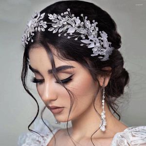 Haarclips kristallen hoofdtooi voor bruids bruiloft engagement accessoires clip traditionele handgemaakte band boho prachtige geschenken