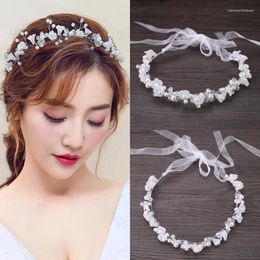 Pinces à cheveux en cristal perle fleur vigne bandeau diadème pour femmes mariée fille strass mariage accessoires de mariée bijoux