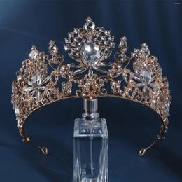 Clips de cheveux Crystal Righestone Bridal Tiaras and Crowns for Women Baroque Vintage Wedding Diadems Accessoires Headwear Headwear