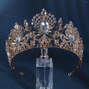 Haarclips Crystal Rhinestone Bridal Tiaras en Crowns for Women Barokke Vintage Wedding Diadeems Accessoires Hoofd Sieraden Hoofdkleding