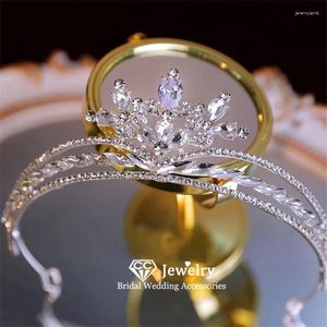 Clips de cheveux Crystal Tiaras Mini Crown For Women Accessoires de mariage Bandons Bridal Engagement Headsant Pendant Diadems Gift An466