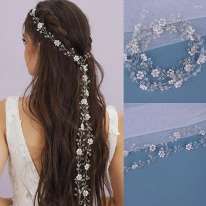 Pinces à cheveux en cristal de vigne, bandeau de luxe en perles et strass, diadème pour femmes, accessoires de mariage, bijoux