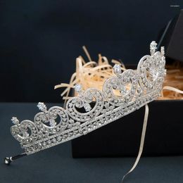 Pinces à cheveux en zircone cubique, diadème Royal classique pour mariage, diadème de princesse en cristal, bijoux de tête de fête de bal pour fille, CH10370